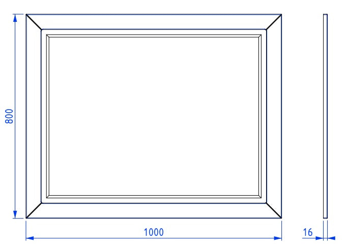 Chic speil 100x80cm