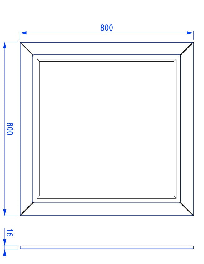 Chic speil 80x80cm